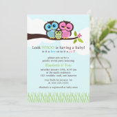 Invitation Sweet Owls Genre Reveal Party (Debout devant)