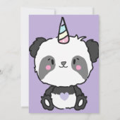 Invitation Sweet Panda Unicorn Girly (Dos)