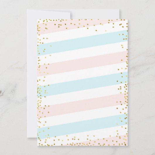 Invitation Sweet Pastel Baby Sprinkle Invitationbébé, douche, (Dos)