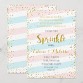 Invitation Sweet Pastel Baby Sprinkle Invitationbébé, douche, (Devant / Derrière)