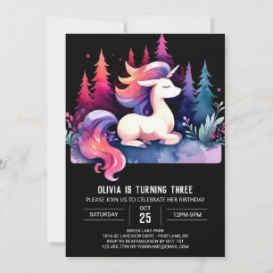 Invitation Sweet Pastel Horse Anniversaire