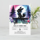 Invitation Sweet Pastel Wolf Anniversaire (Debout devant)