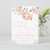 Invitation Sweet Peach 1er anniversaire (Debout devant)