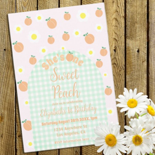 Invitation Sweet Peach 1er anniversaire