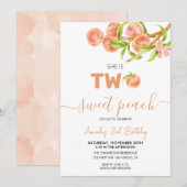 Invitation Sweet Peach 2e anniversaire (Devant / Derrière)