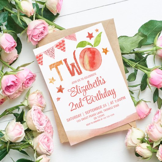Invitation Sweet Peach 2e anniversaire