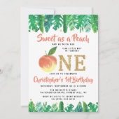Invitation Sweet Peach Boys 1er anniversaire (Devant)