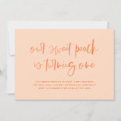 Invitation Sweet Peach Minimalist Girl Premier anniversaire (Devant)