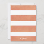 Invitation Sweet Peach Stripes Première fête d'anniversaire (Dos)