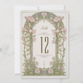 Invitation Sweet Peas Wedding Table Number Card (Dos)