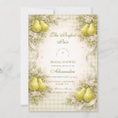 Invitation Sweet Perfect Pair Pear Bridal Shower (Devant)