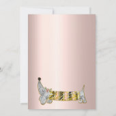 Invitation Sweet Pet Basset Rose Robe Douce 16e anniversaire (Dos)