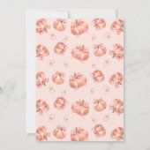 Invitation Sweet Petit Citrouille Baby shower de fille de gar (Dos)