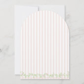 Invitation Sweet Pink Stripe Wedding Details Enclosure Card (Dos)