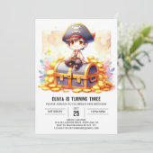 Invitation Sweet Printable Pirate anniversaire (Debout devant)