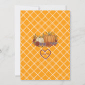 Invitation Sweet Pumpkin One, Orange Floral 1st Birthday (Dos)