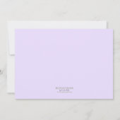 Invitation Sweet Purple Butterfly Fête d'anniversaire de la f (Dos)