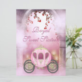 Invitation Sweet rose 16 de princesse Carriage Enchanted (Debout devant)