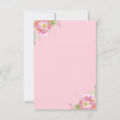 Invitation Sweet Rose Unicorn Visage Fille Anniversaire (Dos)