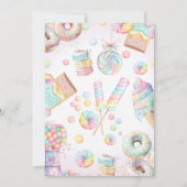 Invitation Sweet Sassy et TROIS Pastel Candy 3e anniversaire (Dos)