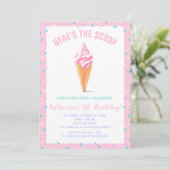 Invitation Sweet Scoop Baby Sprinkle Candy shoppe Anniversair (Debout devant)