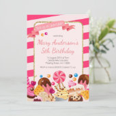 Invitation Sweet Shop Candyland fête d'anniversaire Invitatio (Debout devant)