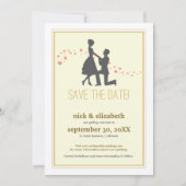 Invitation Sweet Silhouette Proposition Enregistrer la date ( (Devant)