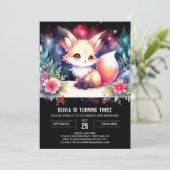 Invitation Sweet Simple Fox Anniversaire (Debout devant)