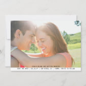 Invitation Sweet Simple Photo Wedding Enregistrer la date (Devant)