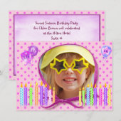 Invitation sweet sixteen (Devant / Derrière)