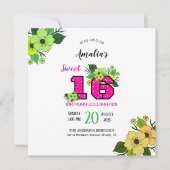 Invitation Sweet sixteen (Devant)