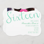 Invitation Sweet sixteen (Devant / Derrière)
