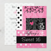 Invitation sweet sixteen (Devant / Derrière)
