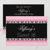 Invitation sweet sixteen (Devant / Derrière)