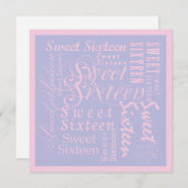 Invitation Sweet sixteen (Devant / Derrière)