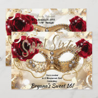 Sweet Sixteen 16 Crème Or Bal Masqué