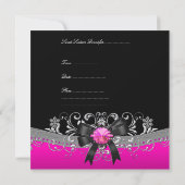 Invitation Sweet sixteen 16 fête d'anniversaire Zebra rose No (Dos)