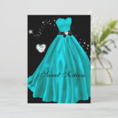 Invitation SWEET SIXTEEN 16e fête d'anniversaire (Debout devant)