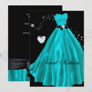 Invitation SWEET SIXTEEN 16e fête d'anniversaire