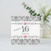 Invitation Sweet sixteen 16e fête d'anniversaire (Debout devant)