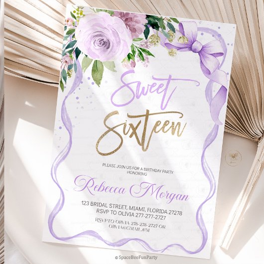 Invitation Sweet Sixteen 16th