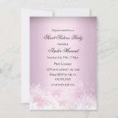 Invitation Sweet sixteen à papillon rose en argent (Dos)