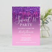 Invitation - Sweet sixteen à Parties scintillant v (Debout devant)
