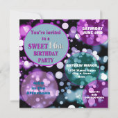 INVITATION SWEET SIXTEEN ANNIVERSAIRE (Dos)