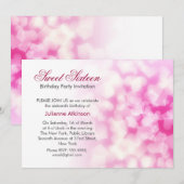 Invitation sweet sixteen anniversaire (Devant / Derrière)
