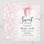 Invitation sweet sixteen arc rose (Devant / Derrière)