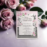 Invitation Sweet sixteen au pays des merveilles Chic Floral F<br><div class="desc">Invitation tes invités à ta fête d'anniversaire très importante en sweet sixteen avec notre invitation à la fête d'anniversaire vintage Alice au pays des merveilles sur le thème du sweet sixteen. Idéal pour un anniversaire de sweet sixteen sur le thème d'Alice in Wonderland. Le design est composé d'un mélange de...</div>