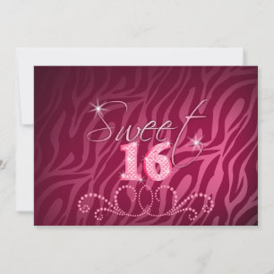 Invitation Sweet sixteen Avec Bling Anniversaire Fête Invitat