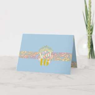 Invitation Sweet sixteen Baby Blue Fairytale Princess