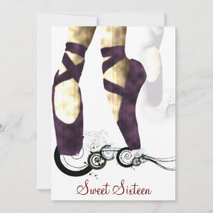 Invitation Sweet sixteen Ballerina